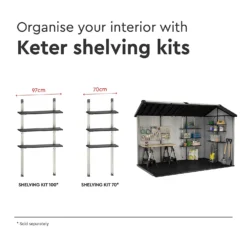 Keter Oakland 11 X 7.5ft Outdoor Garden Apex Storage Shed - Grey -Best Home Furnishing Store 12840588 1745036179845027