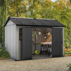 Keter Oakland 11 X 7.5ft Outdoor Garden Apex Storage Shed - Grey -Best Home Furnishing Store 12840588 2825036179562211