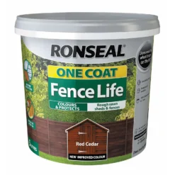 Ronseal One Coat Fence Life Paint Red Cedar - 5L -Best Home Furnishing Store 12841672 9264942087194441