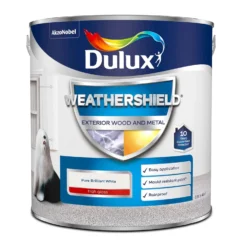 Dulux Weathershield Exterior Gloss Paint Pure Brilliant White - 2.5L -Best Home Furnishing Store 12842014 4594832977652052