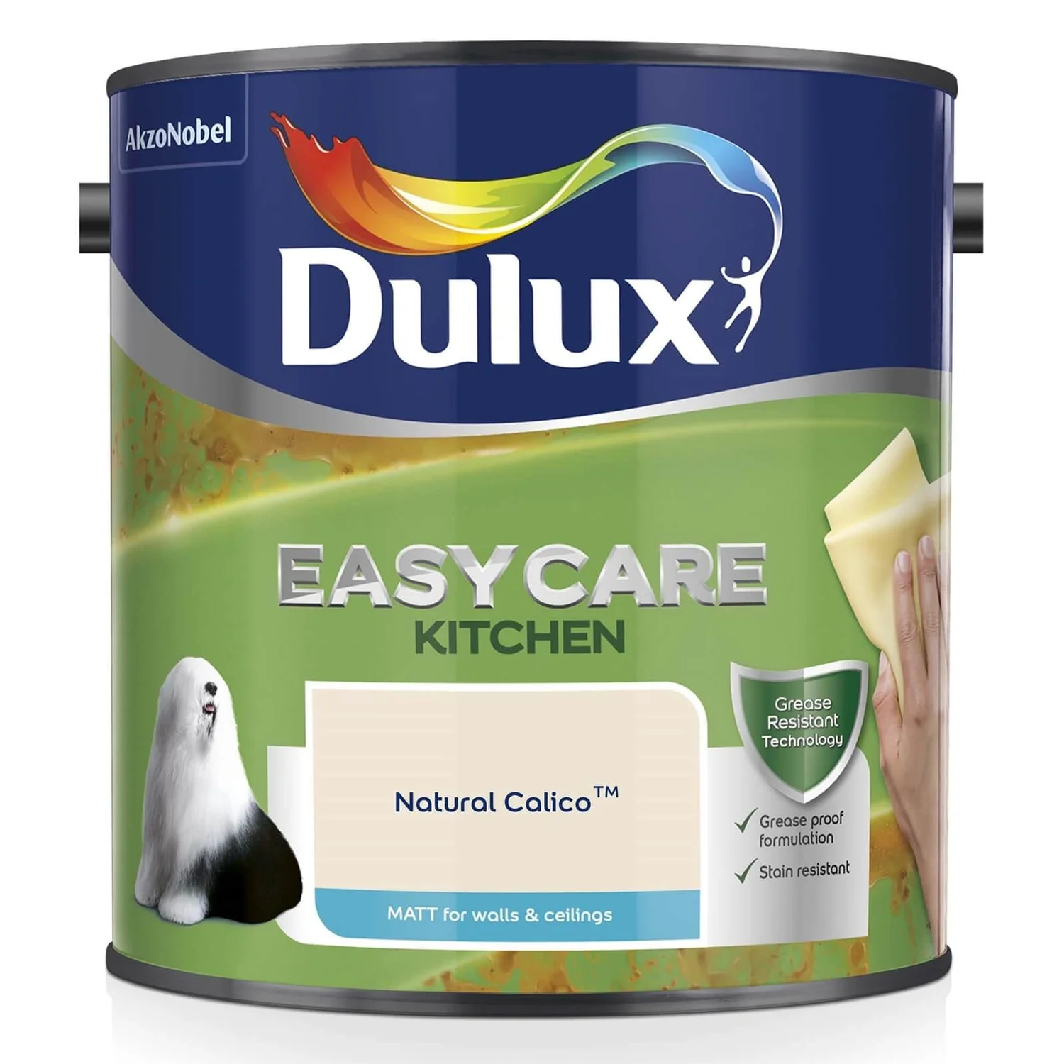 Dulux Easycare Kitchen Natural Calico - Matt Emulsion Paint - 2.5L 2 Dulux Easycare Kitchen Natural Calico - Matt Emulsion Paint - 2.5L - Image 2