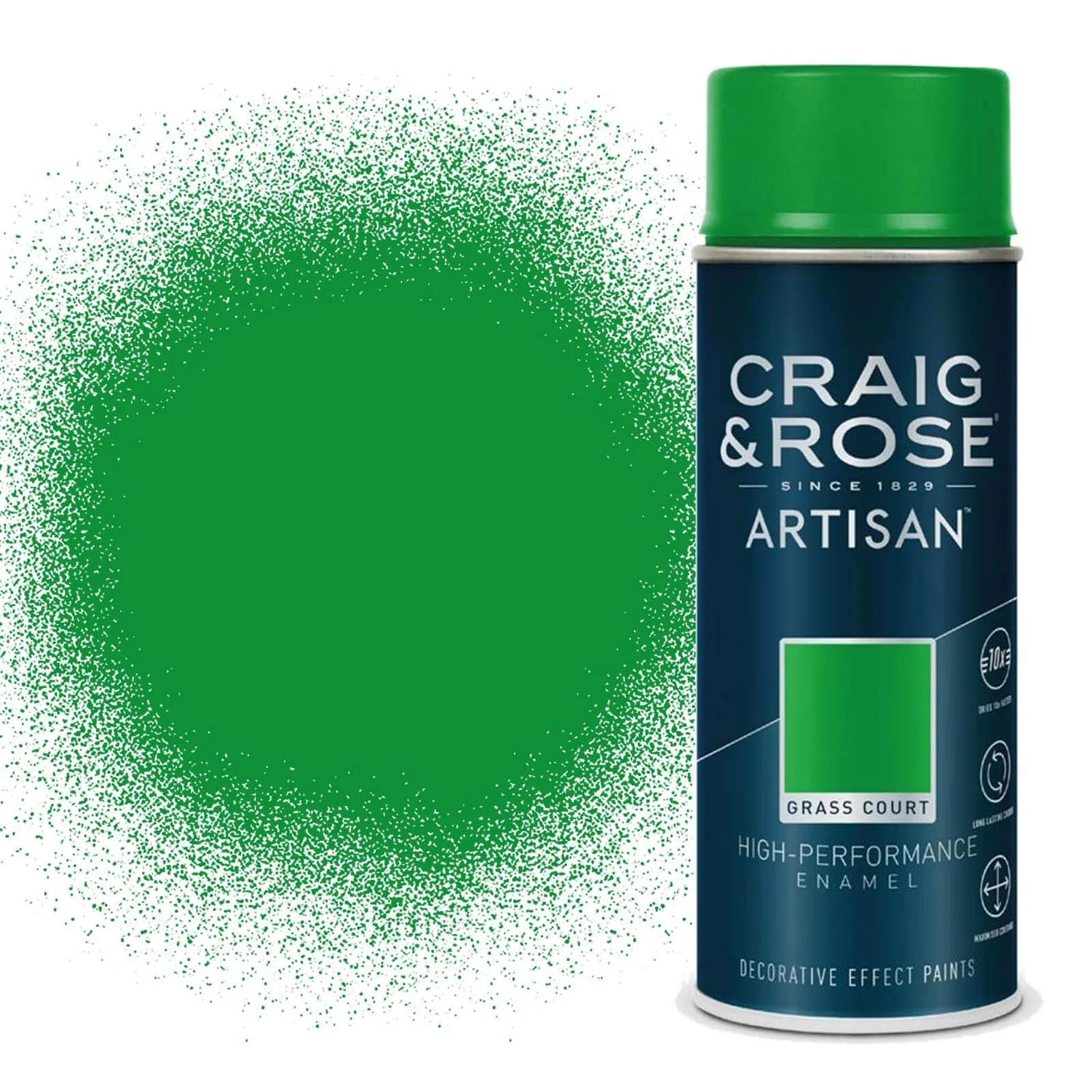 Craig & Rose Artisan Enamel Gloss Spray Paint - Grass Court - 400ml 1 Craig & Rose Artisan Enamel Gloss Spray Paint - Grass Court - 400ml