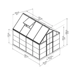 Palram Canopia Hybrid 6 X 8ft Greenhouse - Silver -Best Home Furnishing Store 12877507 1214853165593635