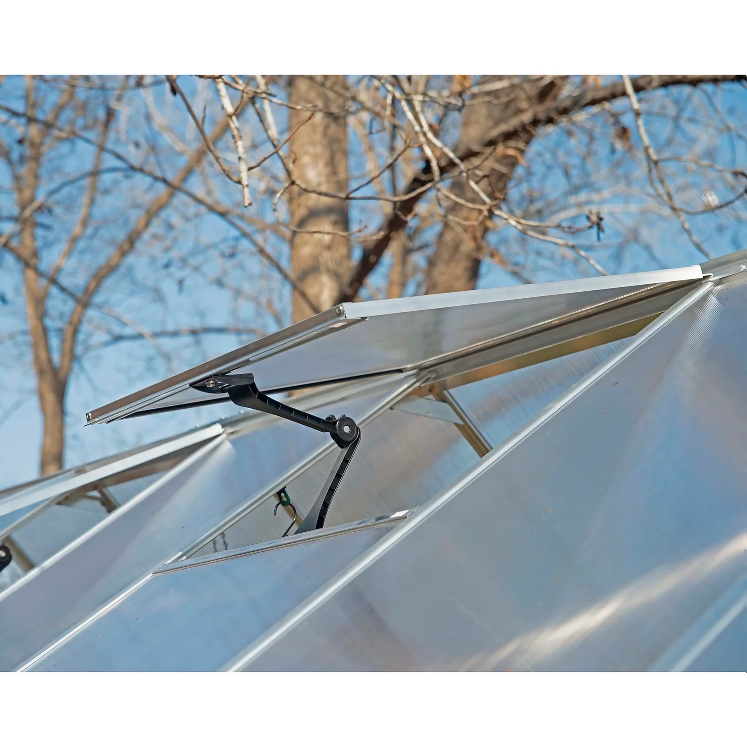 Palram Canopia Hybrid 6 X 4ft Silver Greenhouse 4 Palram Canopia Hybrid 6 X 4ft Silver Greenhouse - Image 4