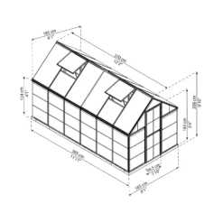 Palram Canopia Hybrid 6 X 12ft Silver Greenhouse -Best Home Furnishing Store 12877509 1884853167021077