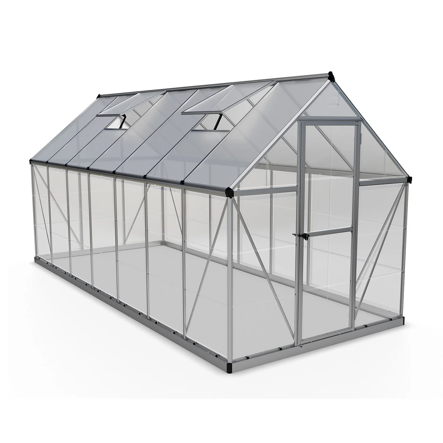 Palram Canopia Hybrid 6 X 14ft Silver Greenhouse 1 Palram Canopia Hybrid 6 X 14ft Silver Greenhouse