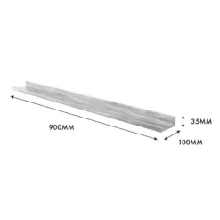 Flexi Storage Decorative Shelving Photo Shelf Grey Oak 900x35x100mm -Best Home Furnishing Store 12878517 1274976461911000