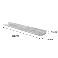 Flexi Storage Decorative Shelving Photo Shelf Grey Oak 600x35x100mm -Best Home Furnishing Store 12878519 1174976461964811