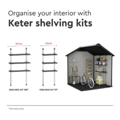 Keter Premier 7 X 7ft Outdoor Garden Apex Storage Shed - Grey 17 Keter Premier 7 X 7ft Outdoor Garden Apex Storage Shed - Grey -Best Home Furnishing Store 12882034 9065036180642424