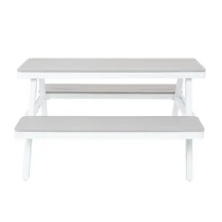 Picnic Bench - White & Grey -Best Home Furnishing Store 12885210 6344853415470190