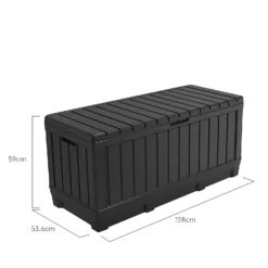 Keter Kentwood Outdoor Garden Storage Box 350L - Graphite -Best Home Furnishing Store 12885762 1494899008656236