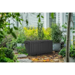 Keter Kentwood Outdoor Garden Storage Box 350L - Graphite -Best Home Furnishing Store 12885762 3464899008568981
