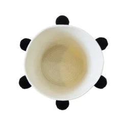 Round Cotton Rope Mono Pom Pom Basket -Best Home Furnishing Store 12886598 1084857031641123