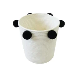Round Cotton Rope Mono Pom Pom Basket -Best Home Furnishing Store 12886598 2104857031583232