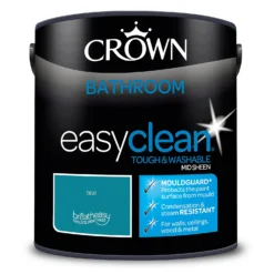 Crown Easyclean® Mouldguard+ Bathroom Mid Sheen Washable Multi Surface Paint Teal® - 2.5L -Best Home Furnishing Store 12886785 1454853416092270