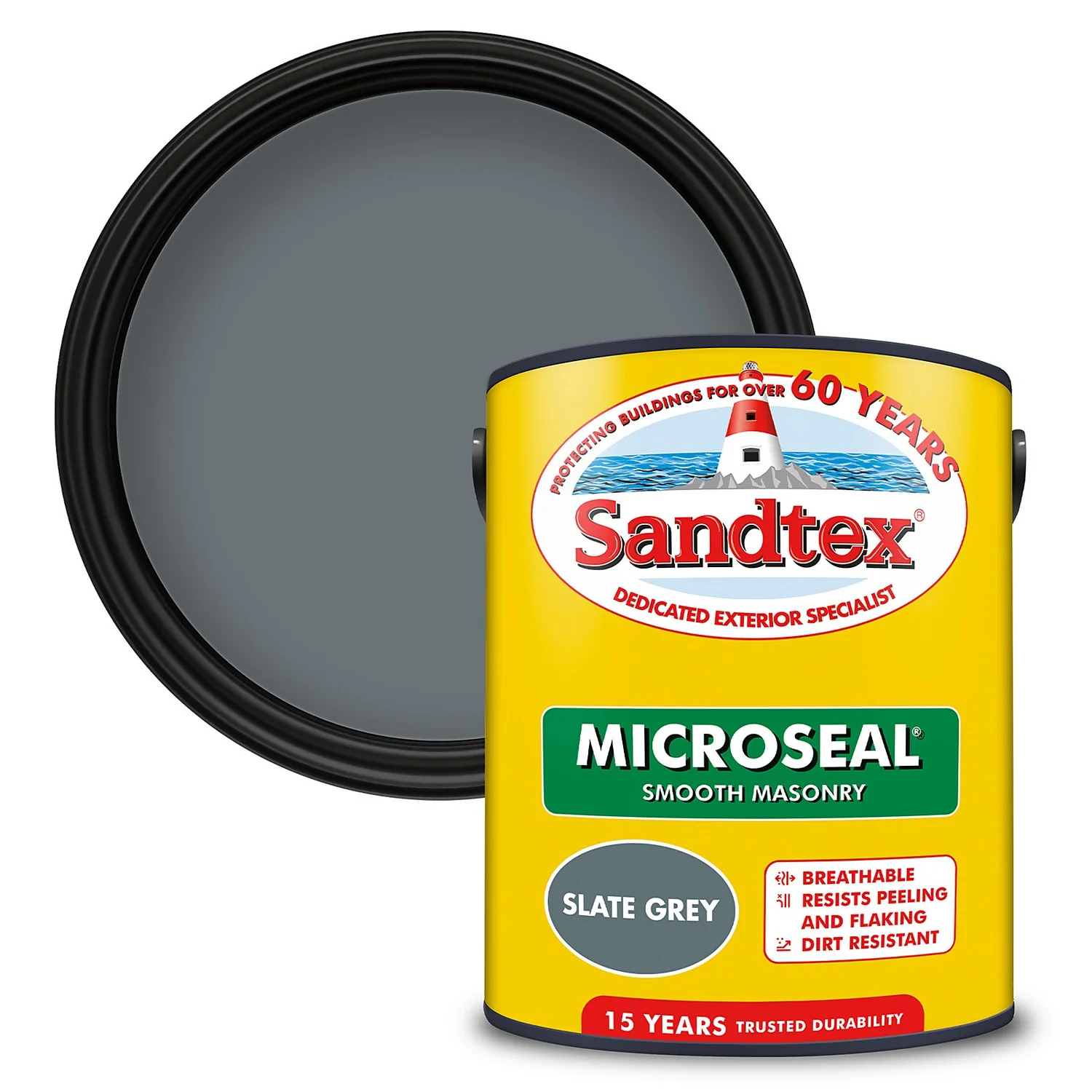 Sandtex® Ultra Smooth Masonry Paint Slate Grey - 5L 1 Sandtex® Ultra Smooth Masonry Paint Slate Grey - 5L