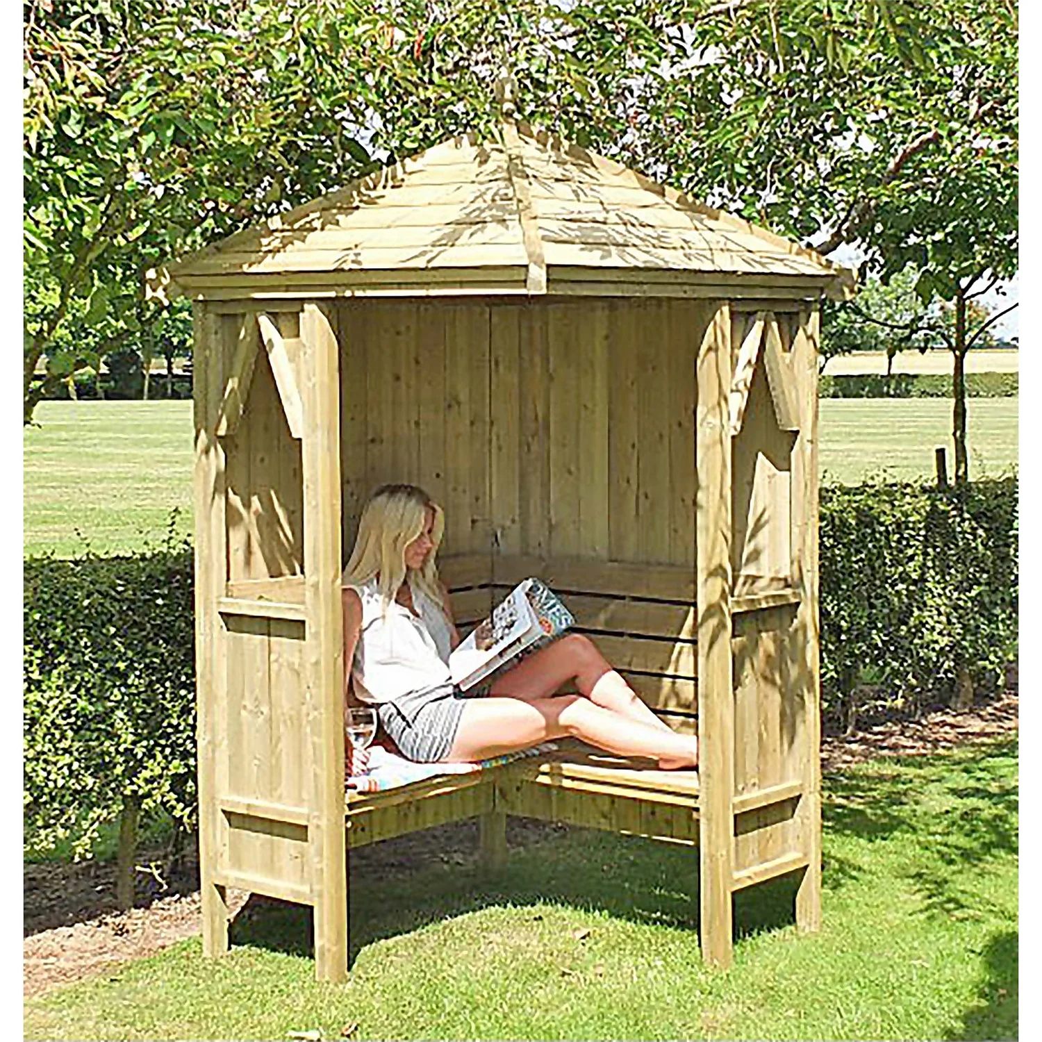 Shire Honeysuckle Corner Arbour - 4x4ft 4 Shire Honeysuckle Corner Arbour - 4x4ft - Image 4