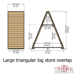 Shire Large Triangular Log Store -Best Home Furnishing Store 12887195 9954851584676747