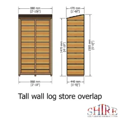 Shire Tall Wall Log Store - 3x1.5ft -Best Home Furnishing Store 12887202 2044851593436426