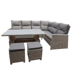 Mortimer Grey Rattan Garden Corner Sofa Set -Best Home Furnishing Store 12887790 1775047776377538