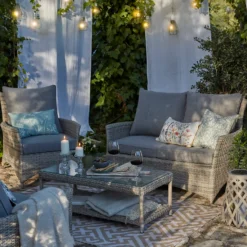 Florence 4 Seater Grey Rattan Garden Sofa Set -Best Home Furnishing Store 12887803 6295061787155885