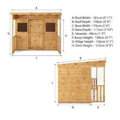 Mercia 5'9ft X 5'8ft Pent Style Wooden Playhouse -Best Home Furnishing Store 12888294 1205019819136458