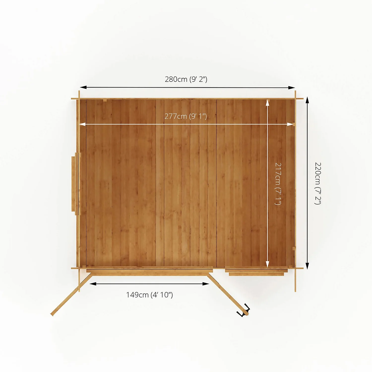 Mercia 3 X 2.4m 19mm Log Cabin 10 Mercia 3 X 2.4m 19mm Log Cabin - Image 10