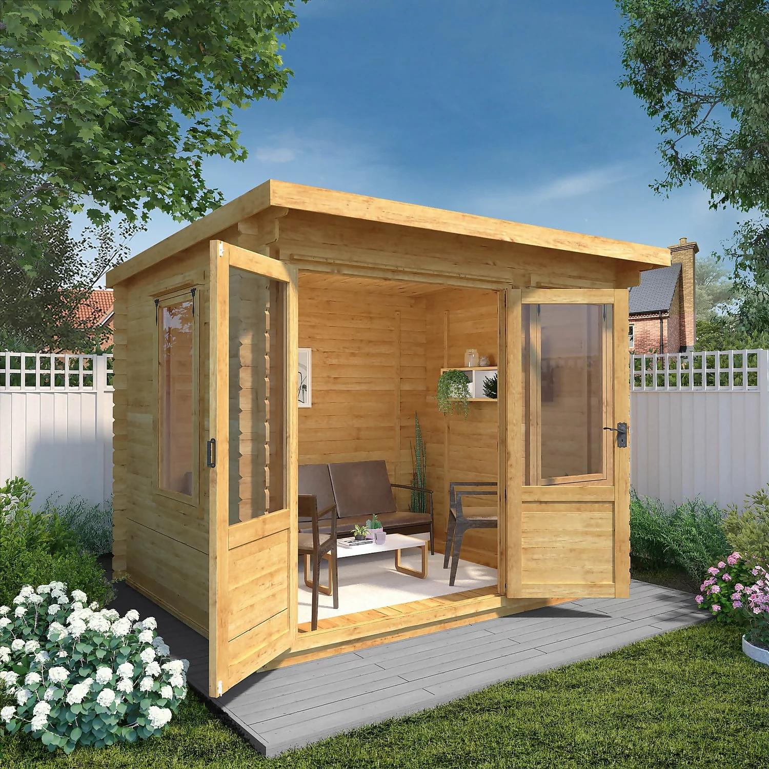 Mercia 3 X 2.4m 19mm Log Cabin 2 Mercia 3 X 2.4m 19mm Log Cabin - Image 2