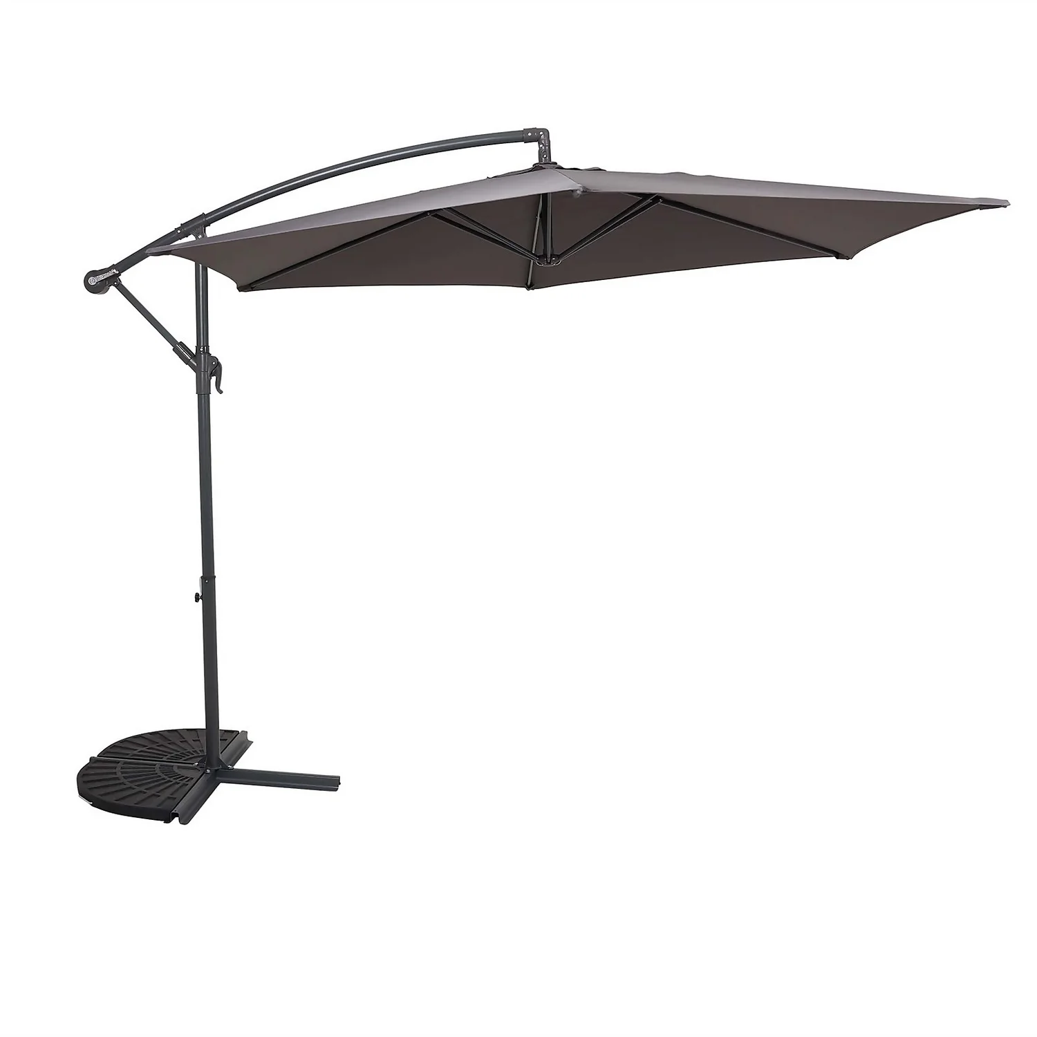 3m Overhanging Parasol - Dark Grey 1 3m Overhanging Parasol - Dark Grey