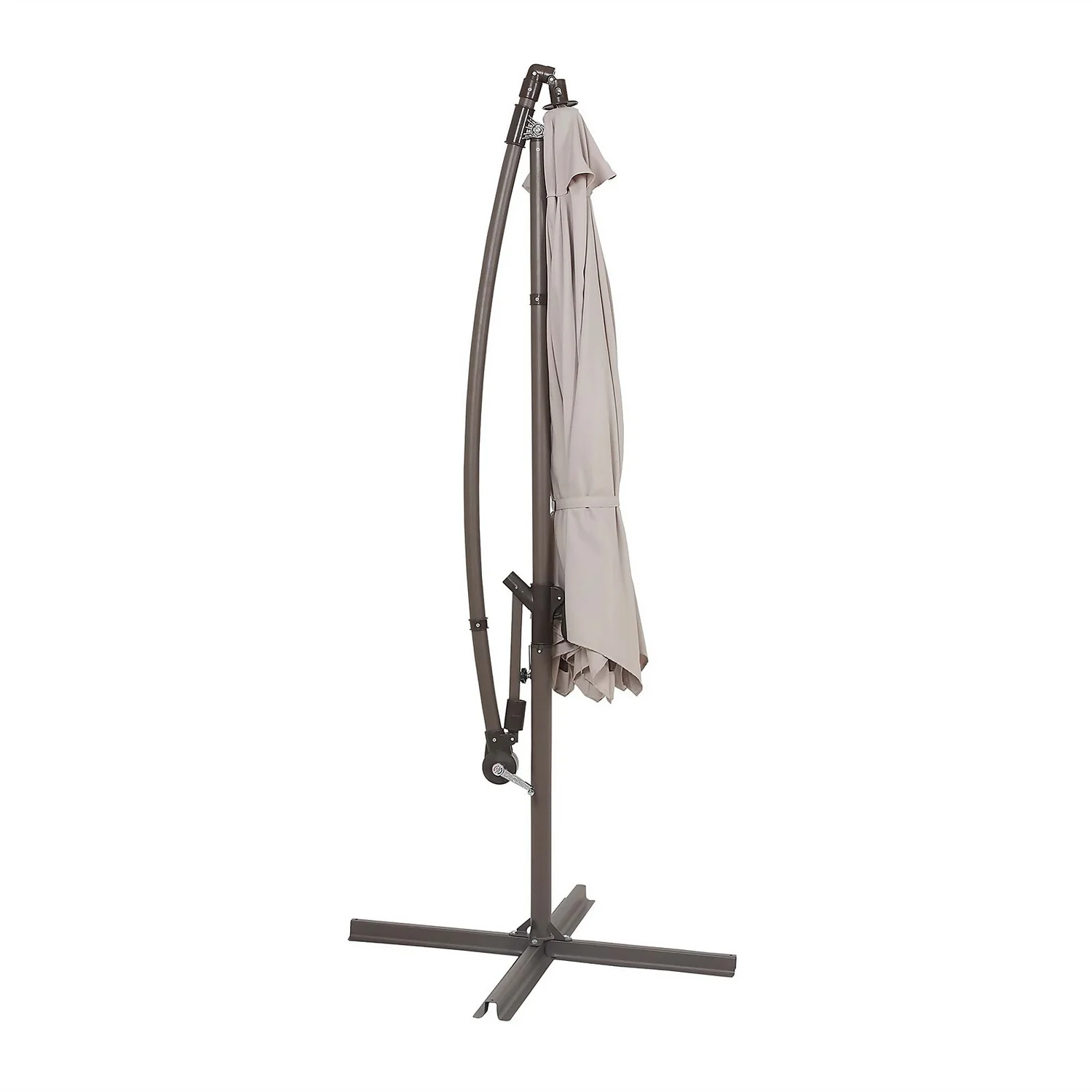 3m Overhanging Parasol - Natural 2 3m Overhanging Parasol - Natural - Image 2