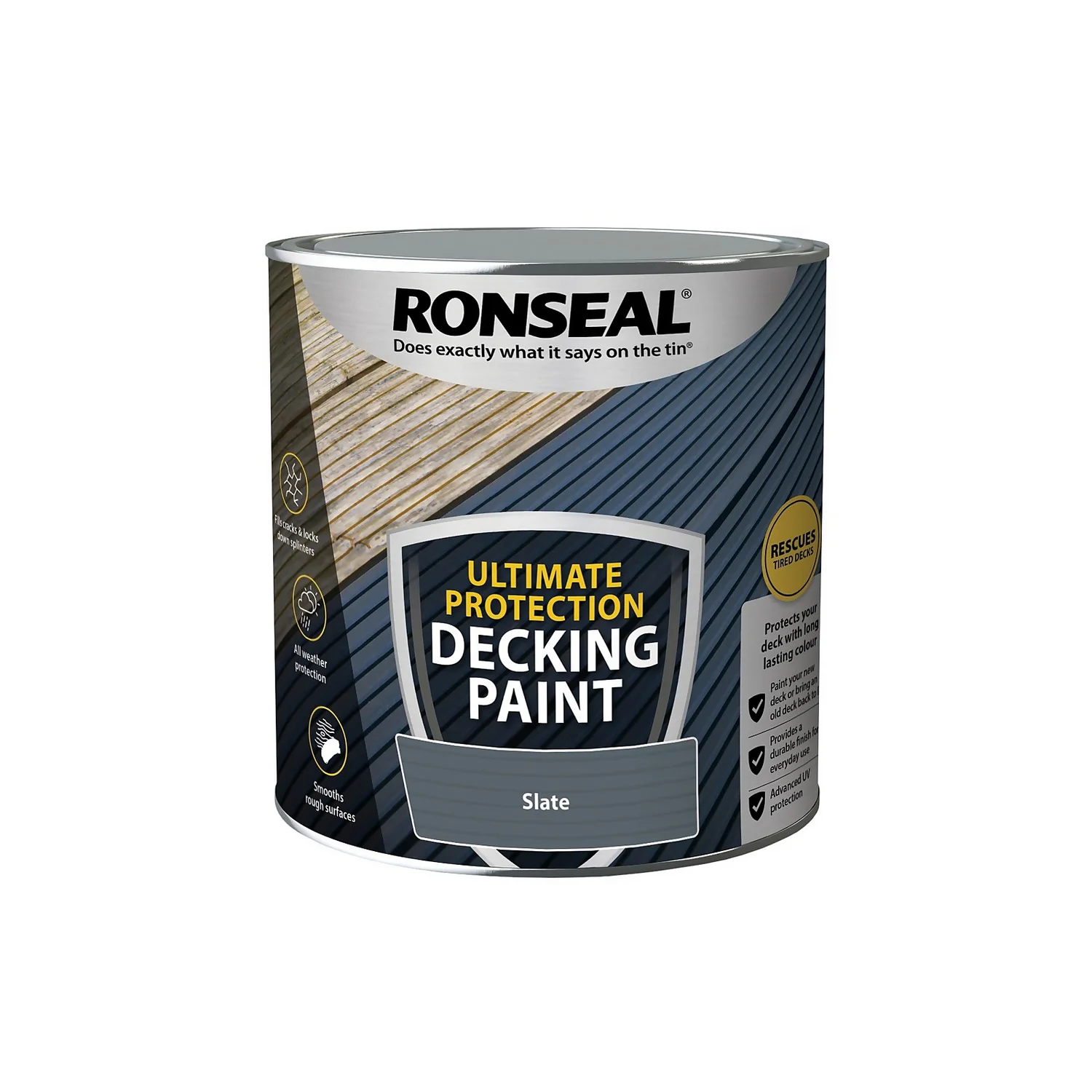 Ronseal Ultimate Protection Decking Paint Slate - 2.5L 7 Ronseal Ultimate Protection Decking Paint Slate - 2.5L - Image 7