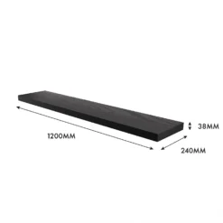 Flexi Storage Decorative Shelving Floating Shelf Black Oak 1200x38x240mm -Best Home Furnishing Store 12889901 1154976219149113