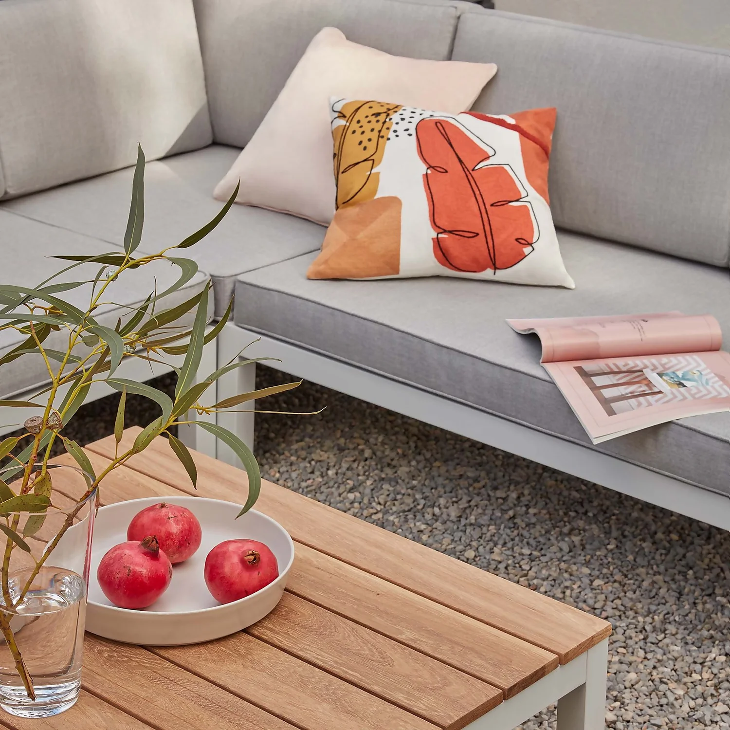 Spirit Metal Garden Corner Sofa Set - Grey 3 Spirit Metal Garden Corner Sofa Set - Grey - Image 3