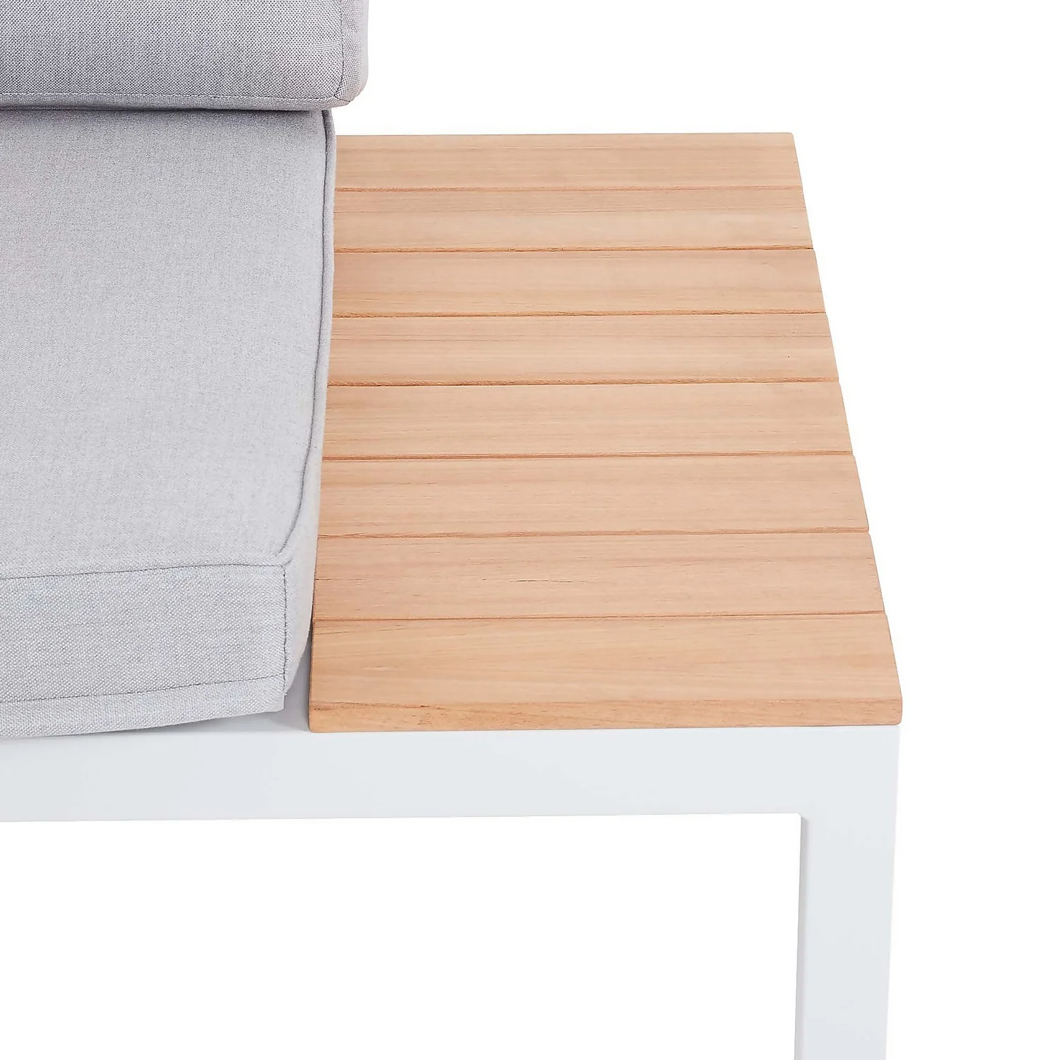 Spirit Metal Garden Corner Sofa Set - Grey 8 Spirit Metal Garden Corner Sofa Set - Grey - Image 8