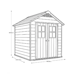 Keter Newton 7.5 X 7ft Outdoor Plastic Garden Storage Shed - Brown 12 Keter Newton 7.5 X 7ft Outdoor Plastic Garden Storage Shed - Brown -Best Home Furnishing Store 12909854 1554845876068481
