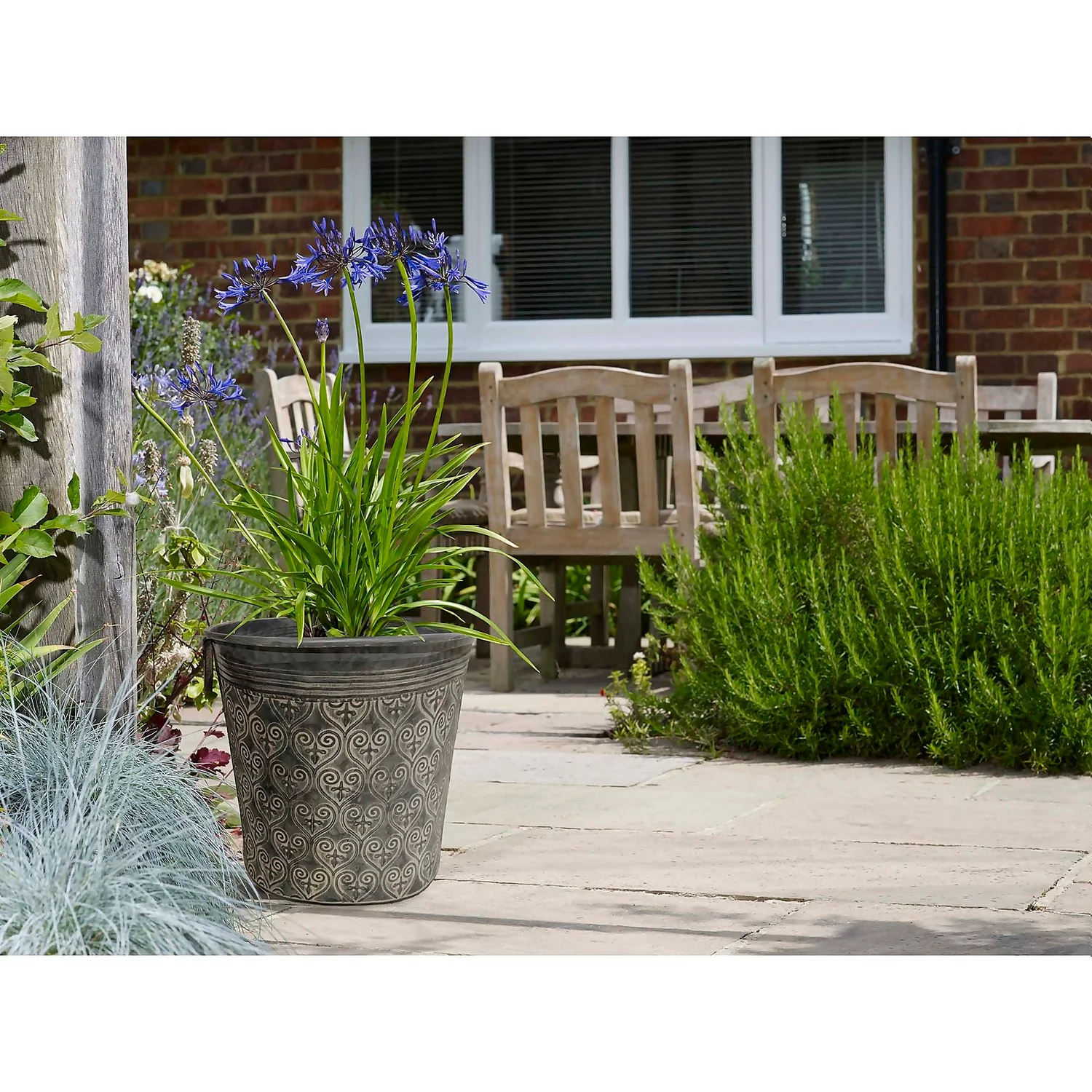 Vintage Metal Patterned Cone - 37cm 2 Vintage Metal Patterned Cone - 37cm - Image 2