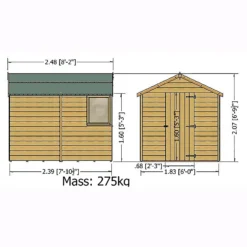 Shire 8 X 6ft Durham Shed Single Door -Best Home Furnishing Store 13082810 4824862497373463