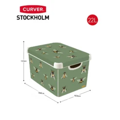 Curver Stockholm Bees Deco Storage Box - Green - 22L 11 Curver Stockholm Bees Deco Storage Box - Green - 22L -Best Home Furnishing Store 13169626 1944898511856227