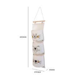 Kids 3 Pocket Hanging Organiser - Polar Bear -Best Home Furnishing Store 13277677 8574929069276039