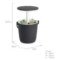 Keter GoBar Outdoor Ice Cooler Table Garden Furniture - Dark Grey / Cream 15 Keter GoBar Outdoor Ice Cooler Table Garden Furniture - Dark Grey / Cream -Best Home Furnishing Store 13412933 6674910901778806