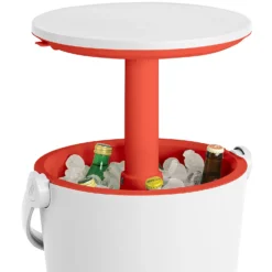 Keter GoBar Outdoor Ice Cooler Table Garden Furniture - Red / White -Best Home Furnishing Store 13412934 7814910901693408