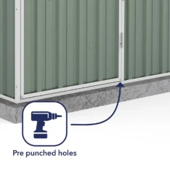 Absco 5 X 3ft Space Saver Metal Pent Shed - Green 13 Absco 5 X 3ft Space Saver Metal Pent Shed - Green -Best Home Furnishing Store 13440828 1214929164352528