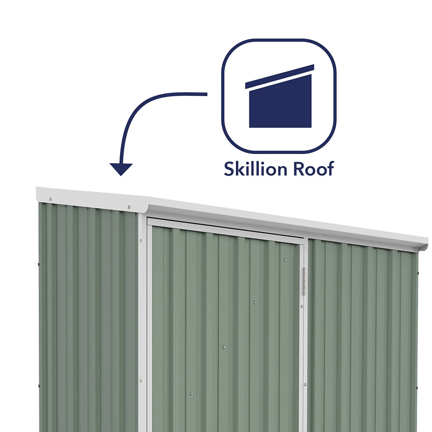 Absco 5 X 3ft Space Saver Metal Pent Shed - Green 4 Absco 5 X 3ft Space Saver Metal Pent Shed - Green - Image 4