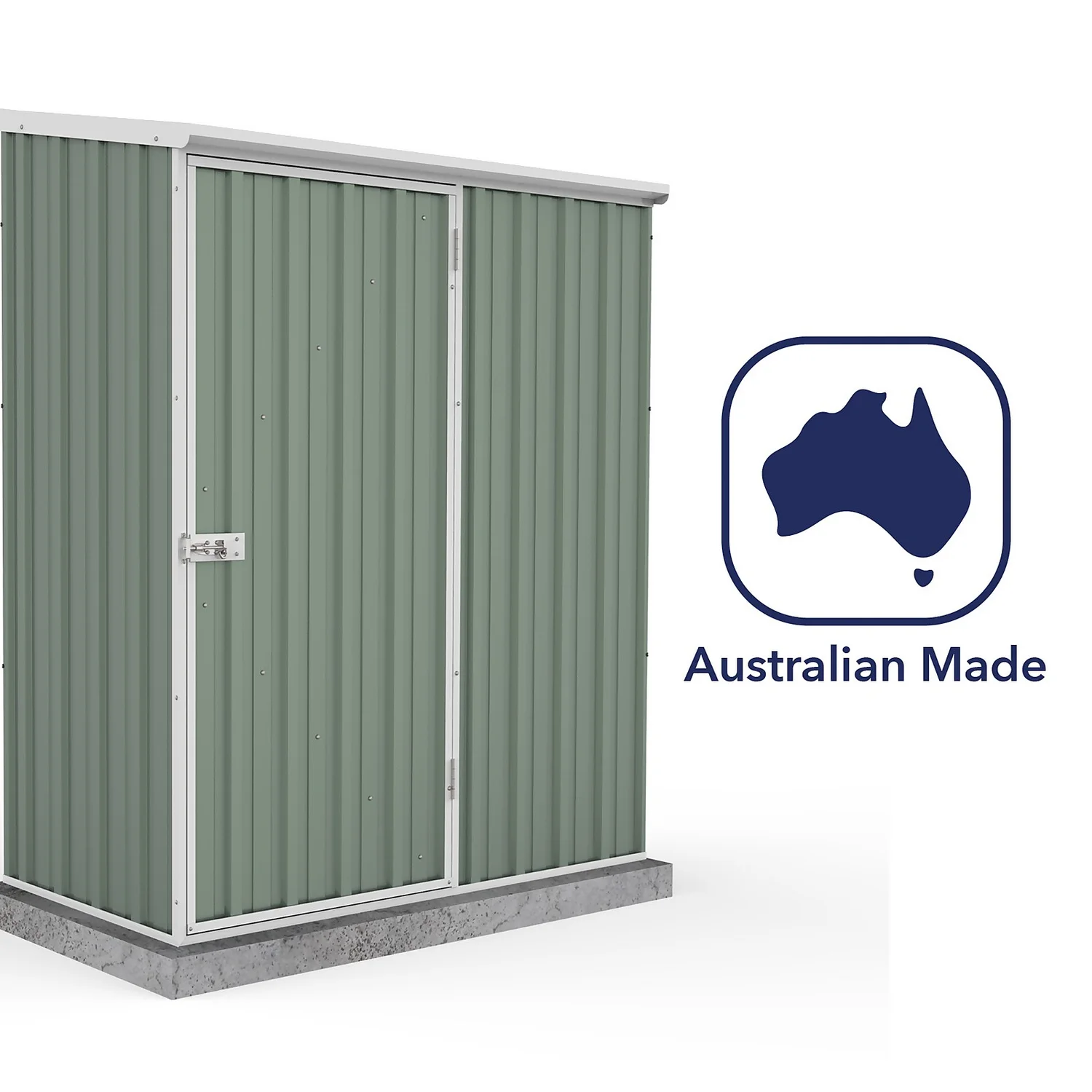 Absco 5 X 3ft Space Saver Metal Pent Shed - Green 8 Absco 5 X 3ft Space Saver Metal Pent Shed - Green - Image 8