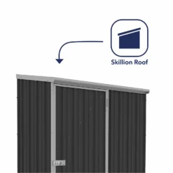 Absco 5 X 3ft Space Saver Metal Pent Shed - Dark Grey -Best Home Furnishing Store 13440829 5564929186451659