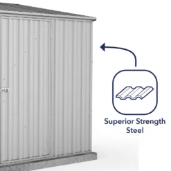Absco 7.5 X 5ft Space Saver Metal Pent Shed - Zinc -Best Home Furnishing Store 13440831 3454929185766519