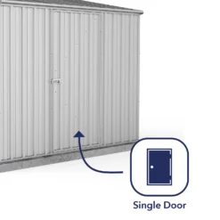 Absco 7.5 X 5ft Space Saver Metal Pent Shed - Zinc -Best Home Furnishing Store 13440831 7744929185711439