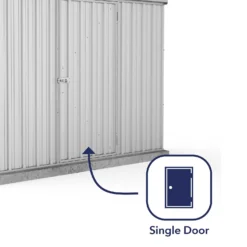Absco 7.5 X 3ft Space Saver Metal Pent Shed - Zinc -Best Home Furnishing Store 13440836 1685027360486166