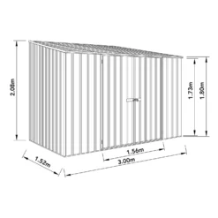 Absco 10 X 5ft Space Saver Metal Pent Shed - Green 10 Absco 10 X 5ft Space Saver Metal Pent Shed - Green -Best Home Furnishing Store 13440844 2124929185526291