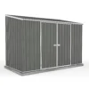 Absco 10 X 5ft Space Saver Metal Pent Shed - Grey